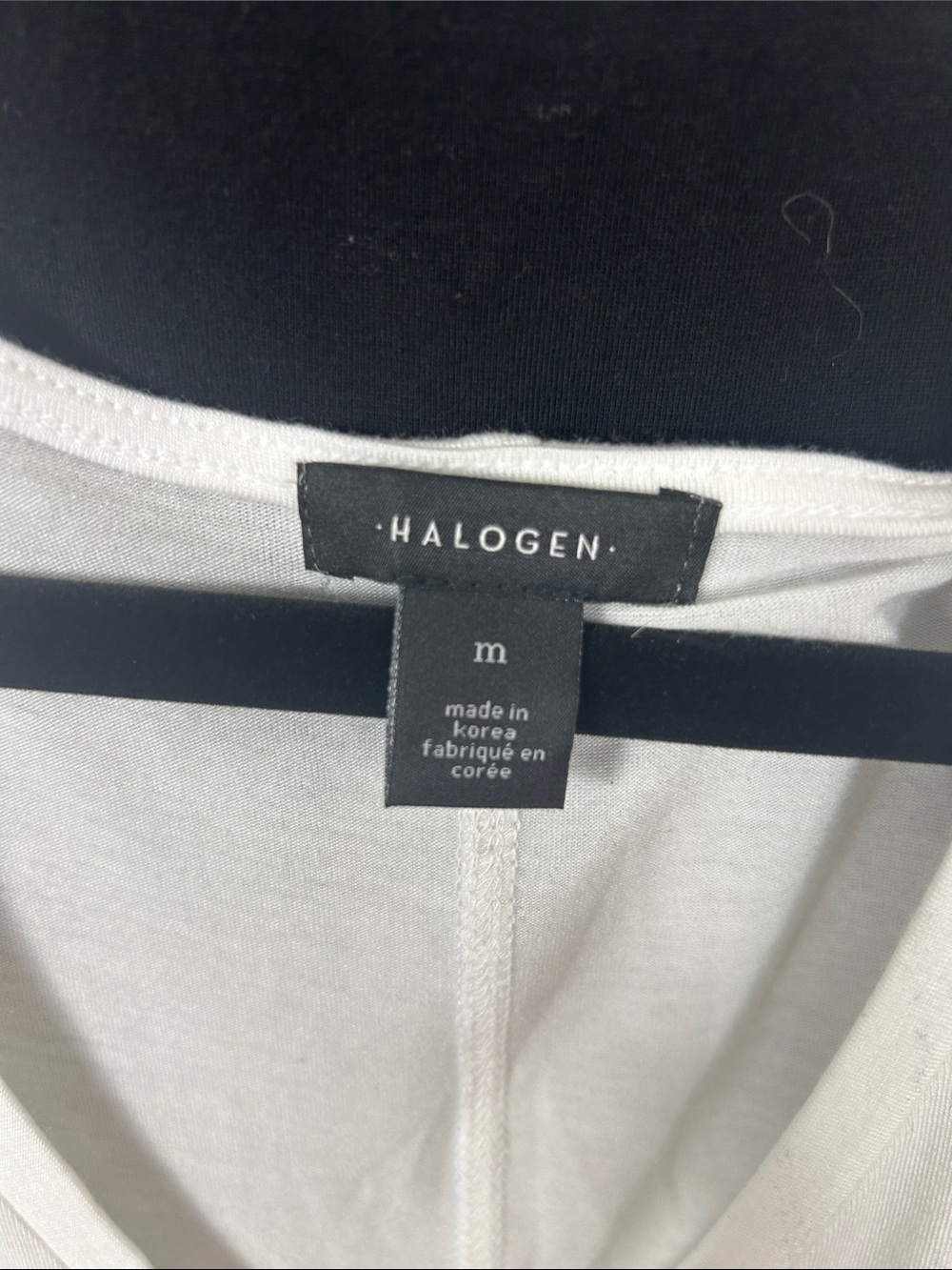 Halogen Two Basic V-Neck Tees — White and Black Short Sleeve Size Medium - Picture 3 of 6
